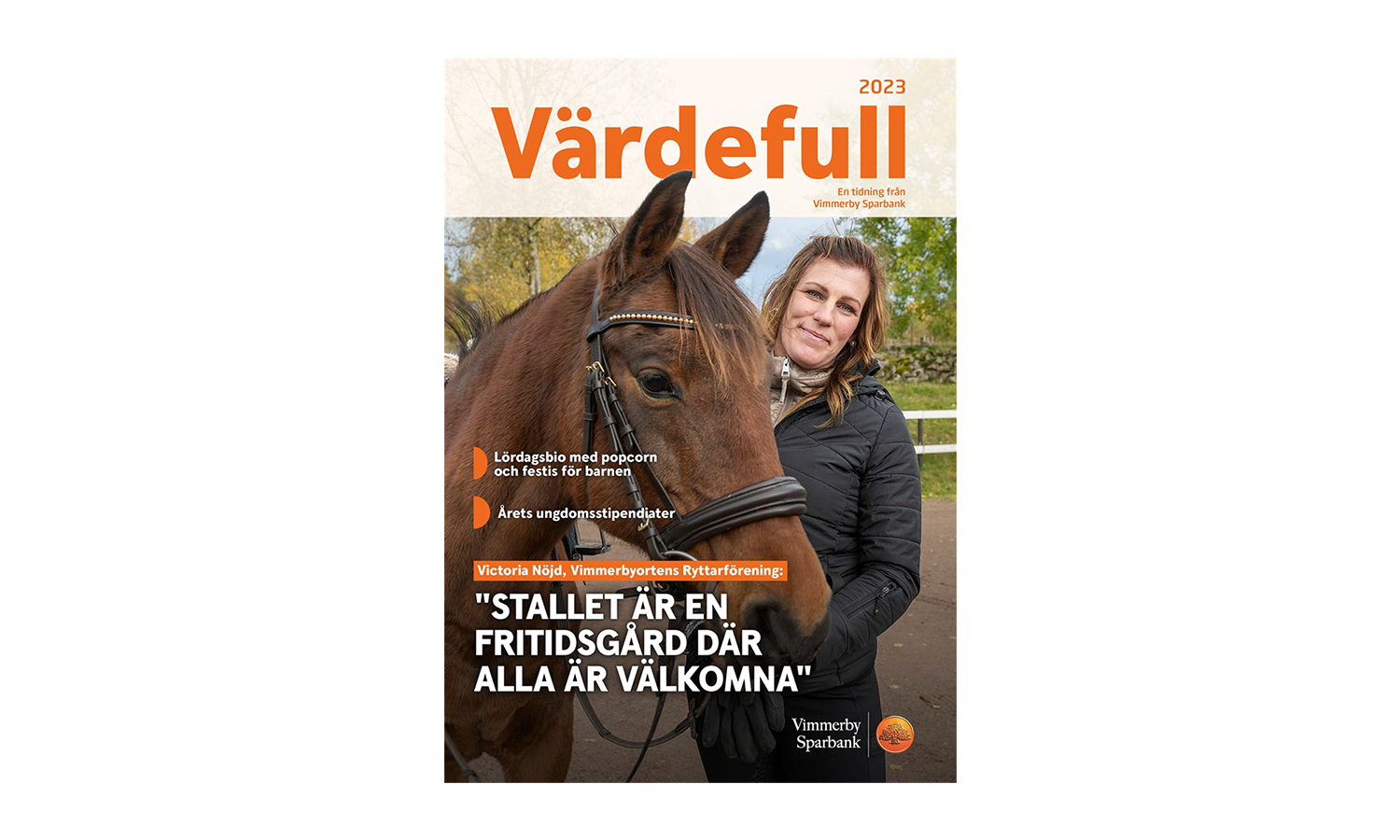 Magazine cover of a woman with a horse